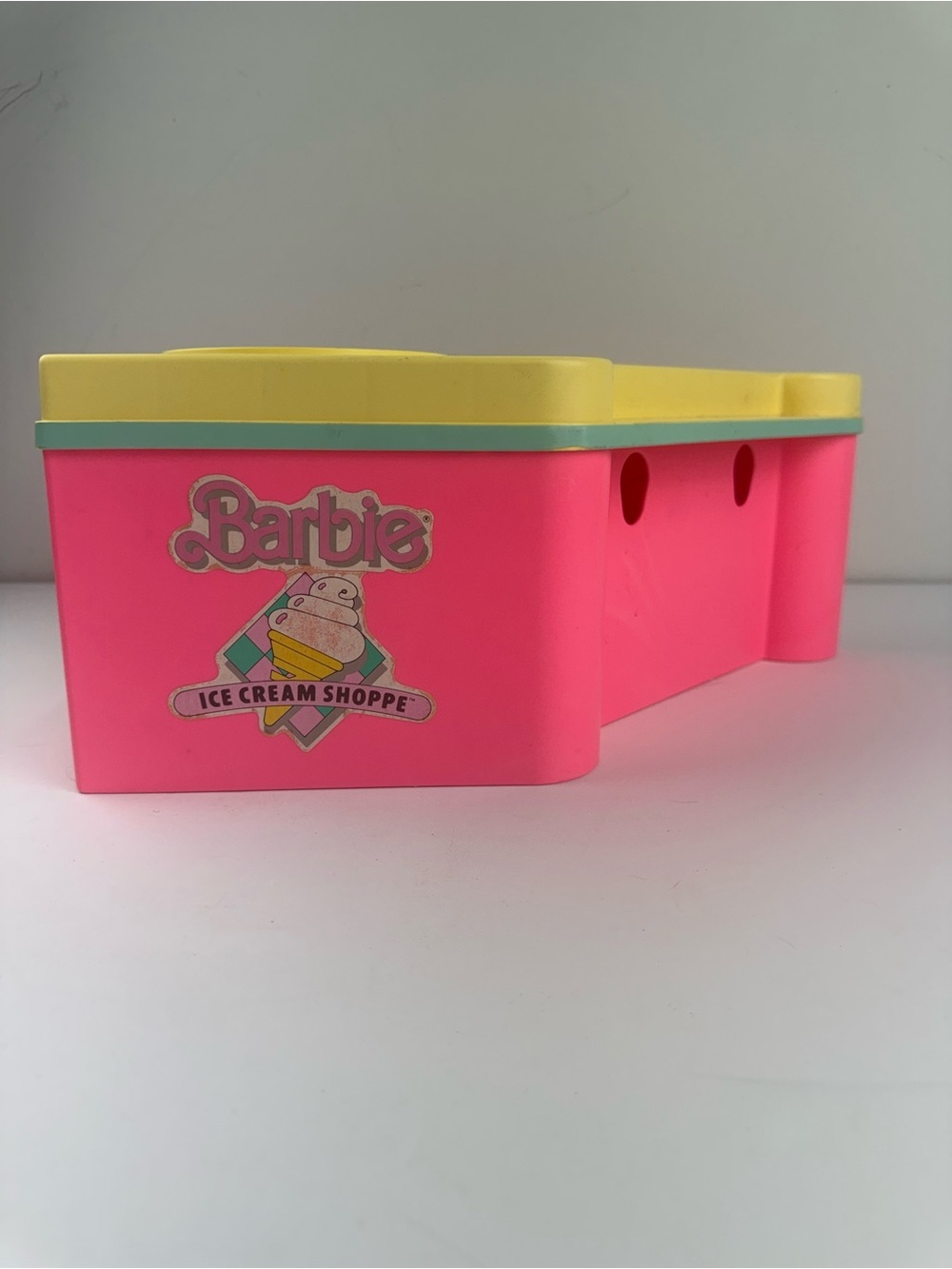 VTG Barbie Mattel Ice Cream Shoppe Playset Base ONLY Pink Yellow Counter